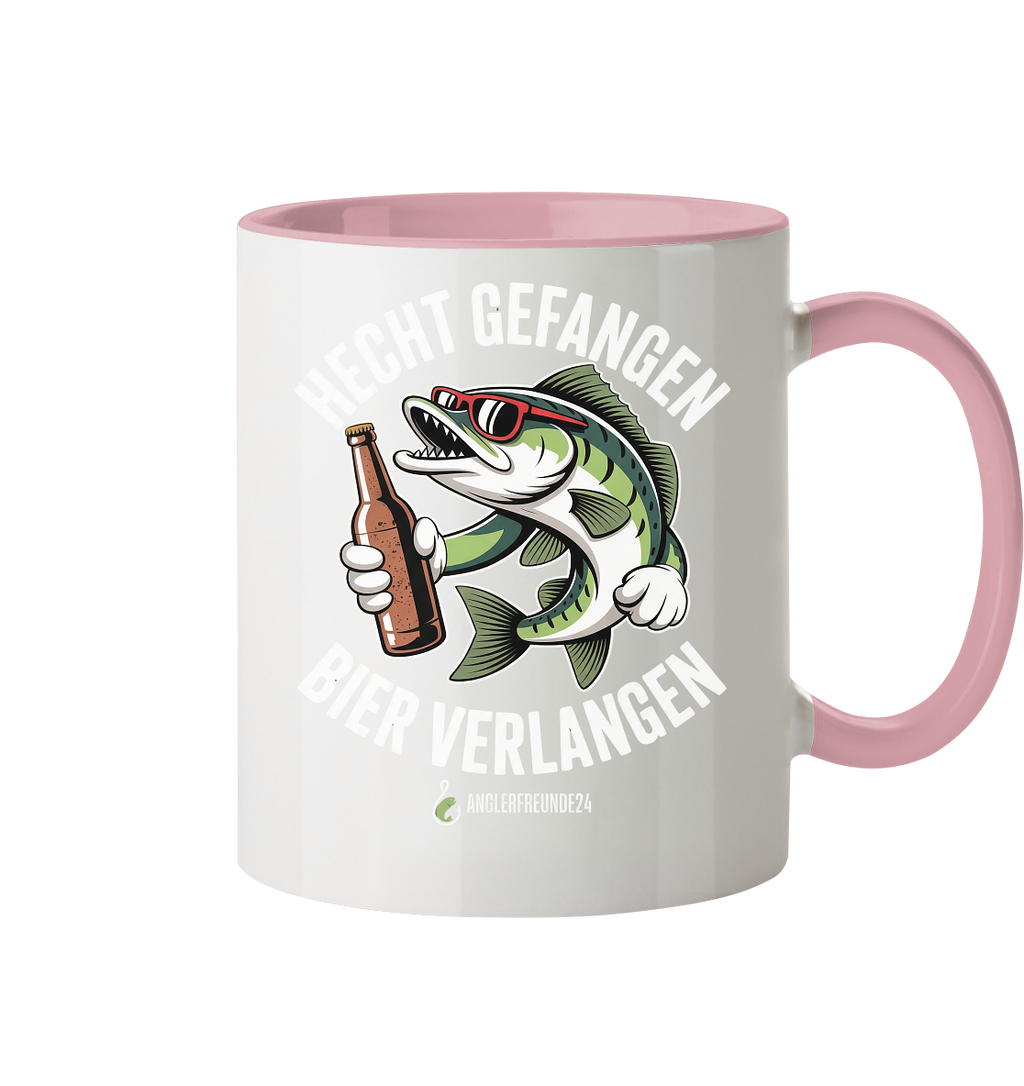 Hecht Gefangen  - Tasse zweifarbig