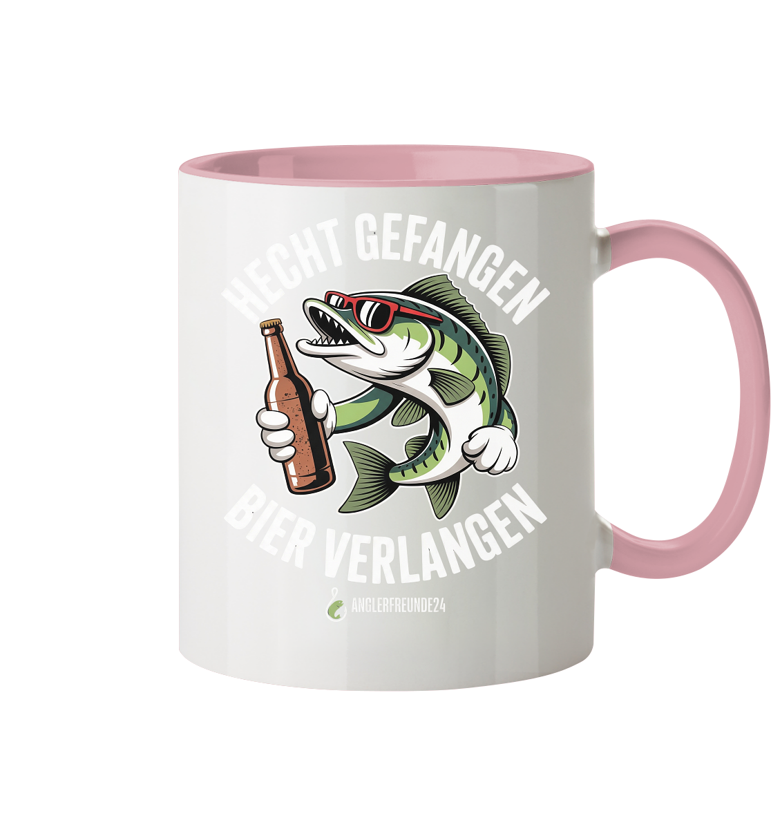 Hecht Gefangen  - Tasse zweifarbig