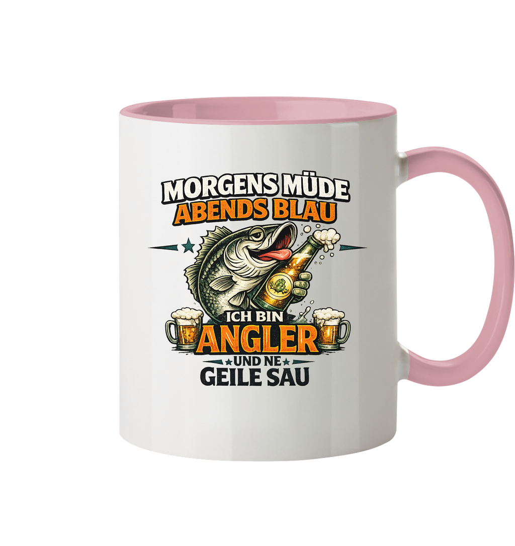 Morgens Müde Abends Blau - Tasse zweifarbig