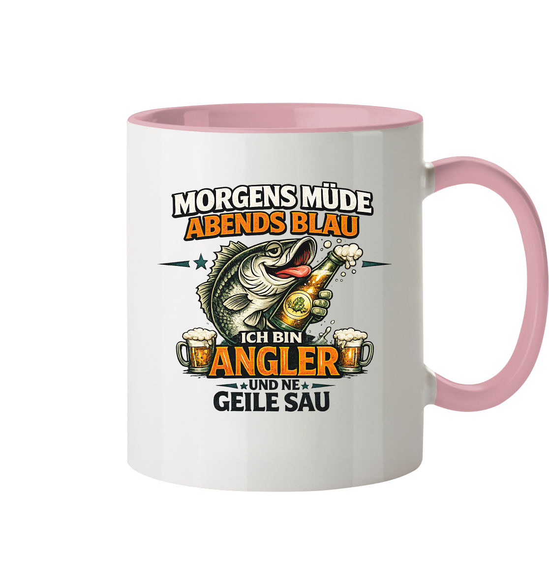Morgens Müde Abends Blau - Tasse zweifarbig