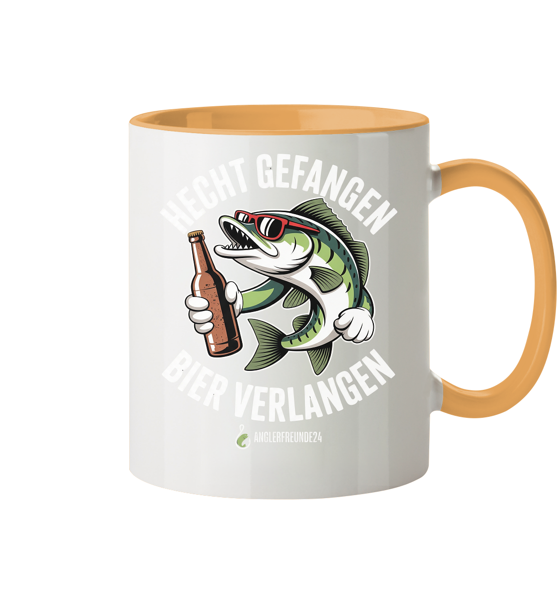 Hecht Gefangen  - Tasse zweifarbig