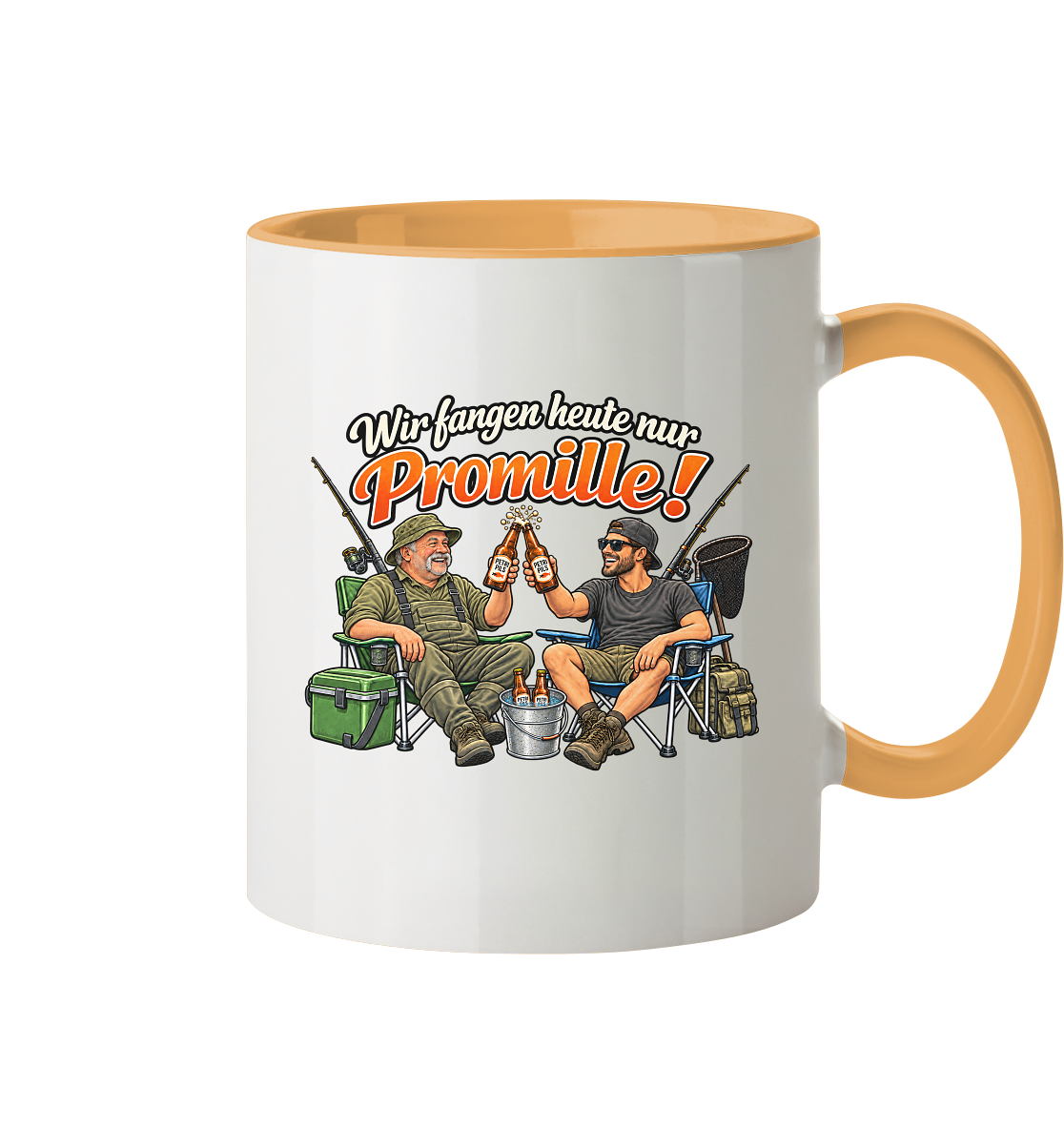 Wir fangen heute nur - Tasse zweifarbig