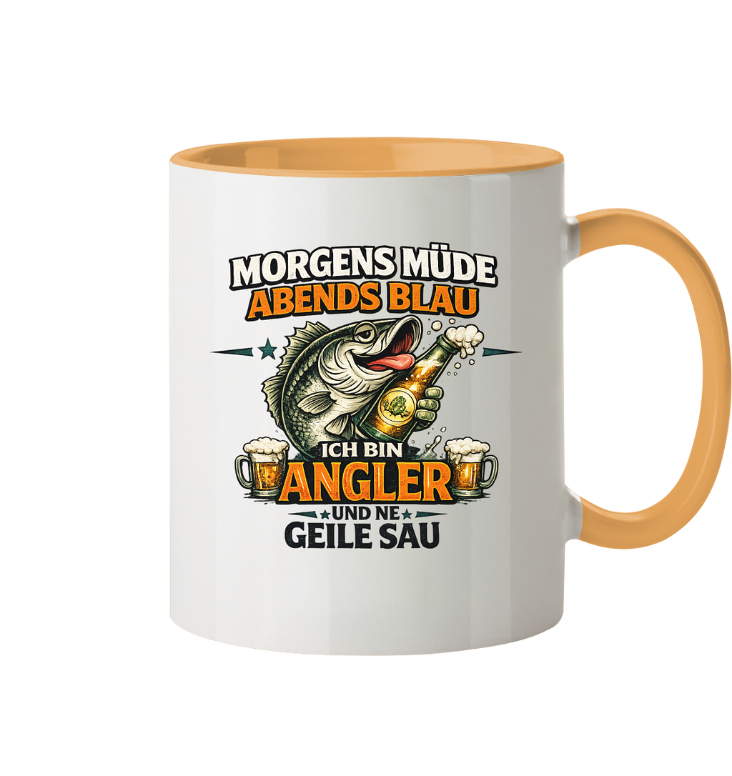 Morgens Müde Abends Blau - Tasse zweifarbig