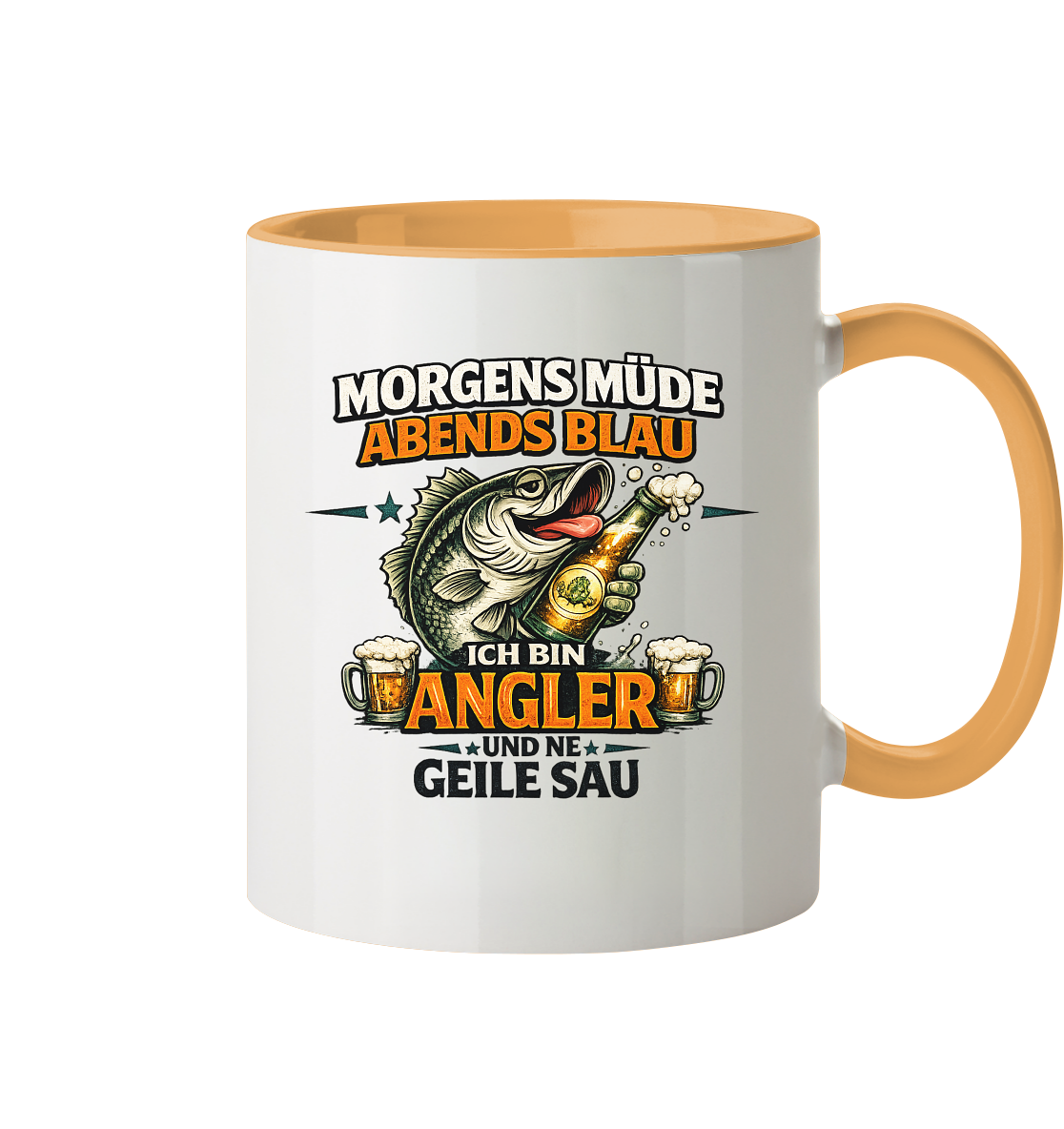 Morgens Müde Abends Blau - Tasse zweifarbig