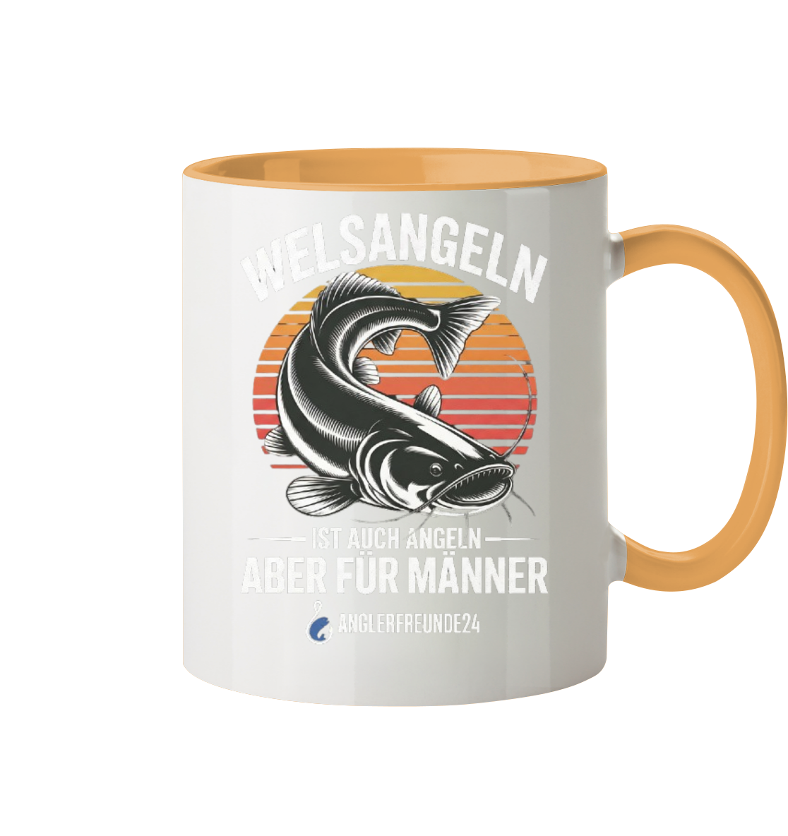 Welsangeln - Tasse zweifarbig