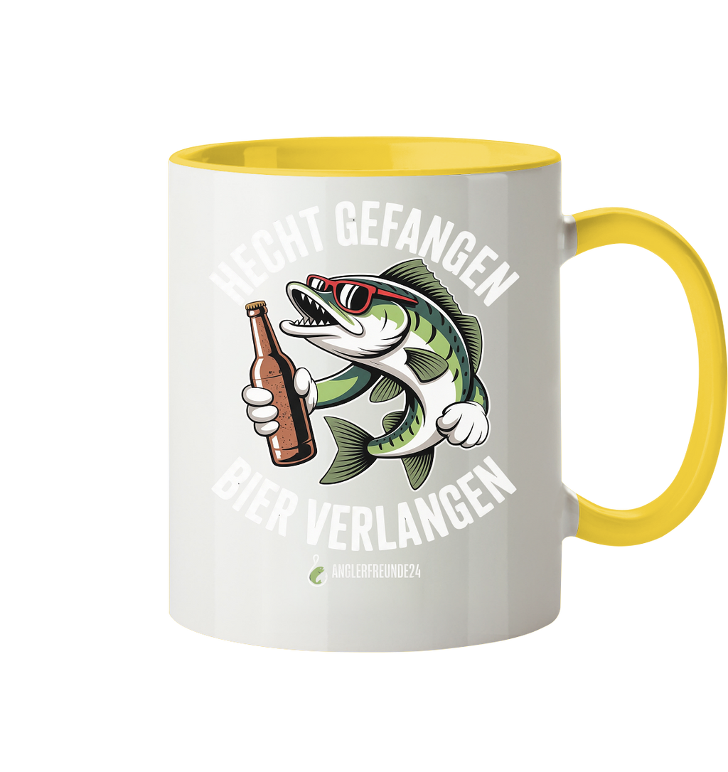 Hecht Gefangen  - Tasse zweifarbig