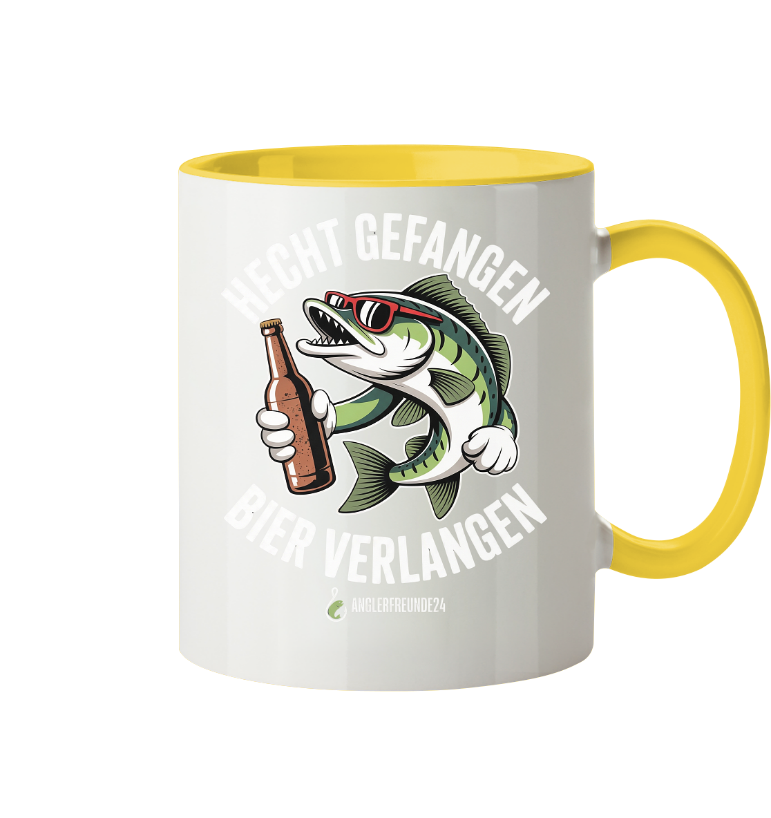 Hecht Gefangen  - Tasse zweifarbig