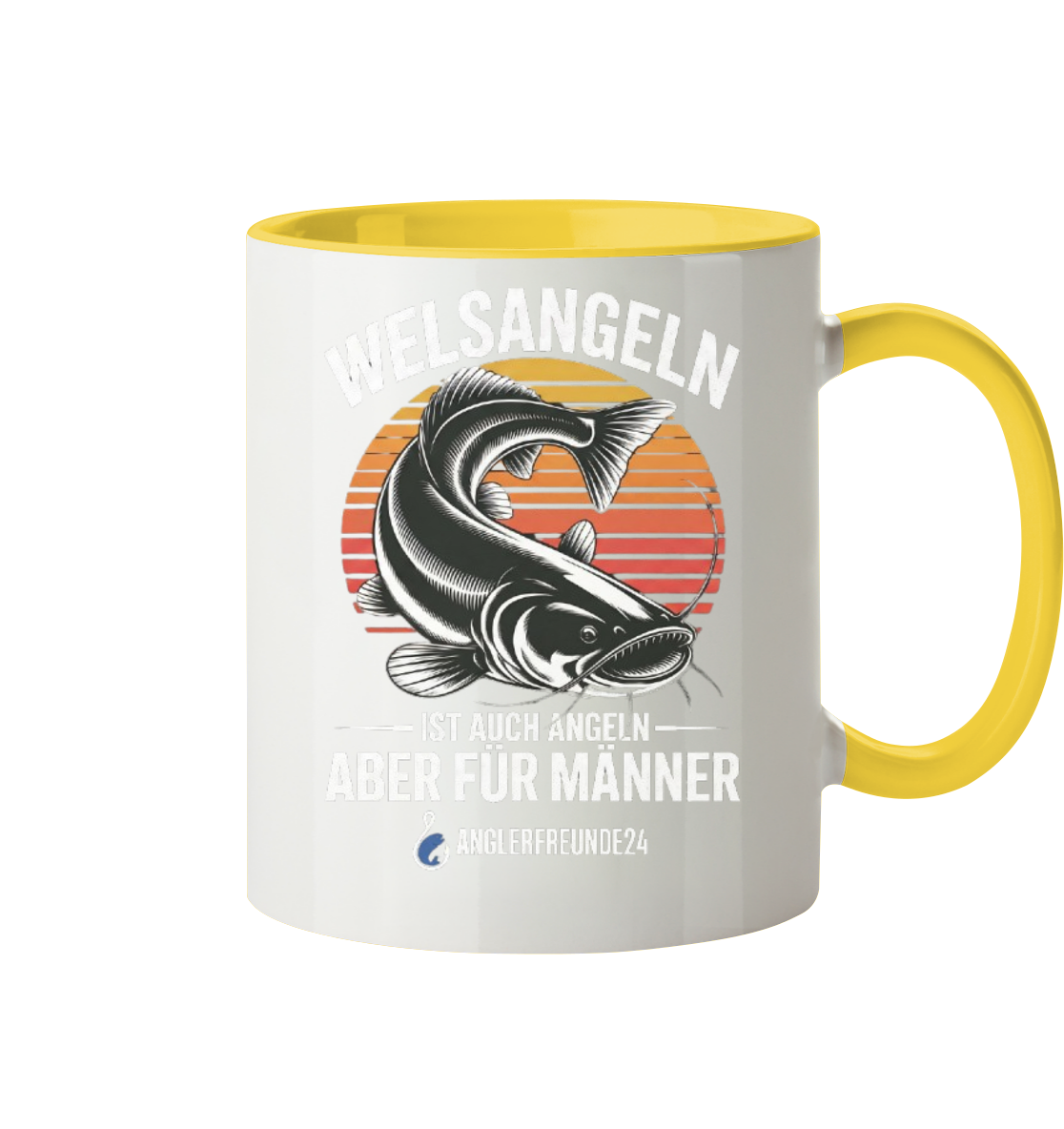 Welsangeln - Tasse zweifarbig