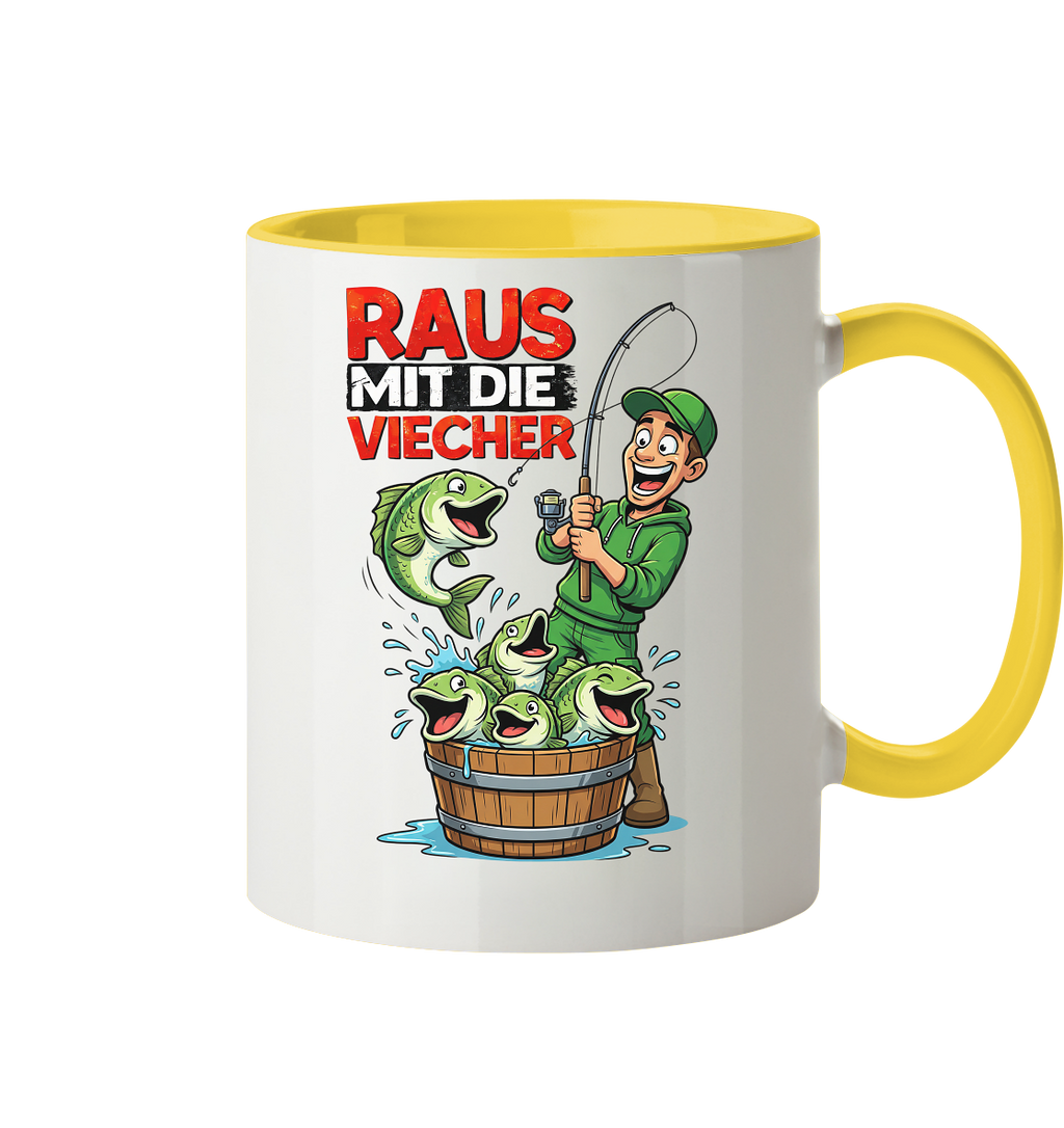 Raus Mit Die Viecher - Tasse zweifarbig
