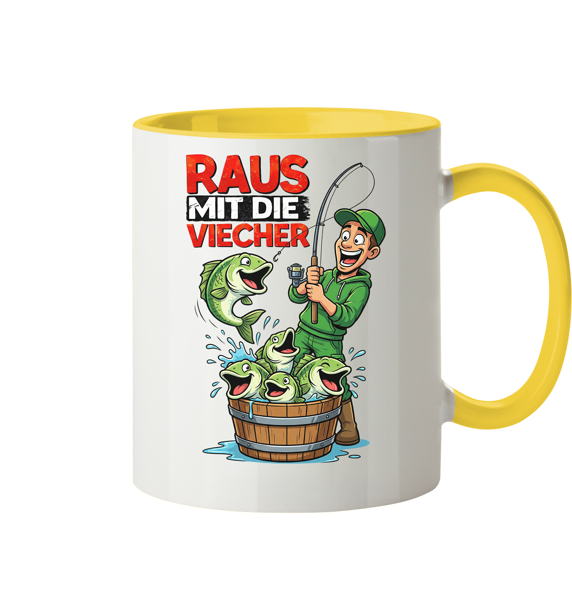 Raus Mit Die Viecher - Tasse zweifarbig