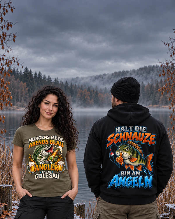 Anglerfreunde24: Angelshirts und Hoodies mit humorvollen Angelmotiven